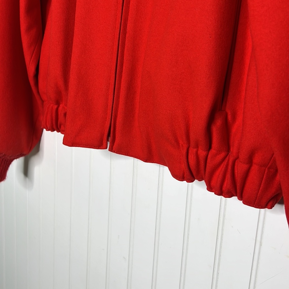 - Pendleton Red Wool Crop Jacket Size Large - image 5